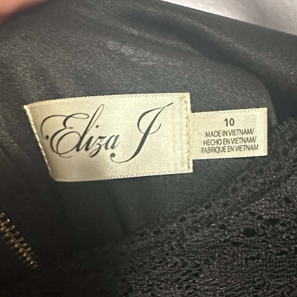Eliza J Black Lace Cocktail Dress - Picture 2 of 12